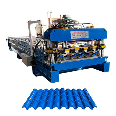 বিল্ডিং উপকরণ 0.35-0.6 মিমি মোনাকো চকচকে ছাদের টাইল রোল তৈরির মেশিন