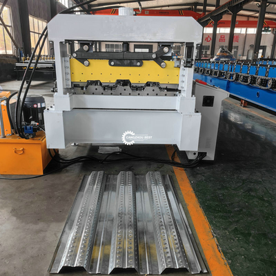 YX1000 0.3-1.2 মিমি ফ্লোর ডেক স্টিল প্রোফাইল রোল ফর্মিং মেশিন 380VAC তুরস্কের বাজারের জন্য