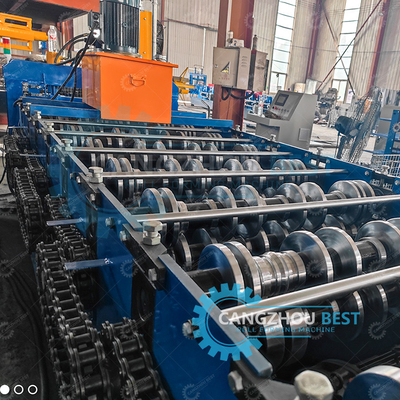 হাইড্রোলিক কাটিয়া ভারী দায়িত্ব Decking শীট মেঝে রোল গঠনের তৈরীর মেশিন