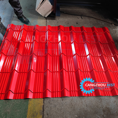 রঙ Trapezoidal IBR ইস্পাত ছাদ রোল বিরচন মেশিন হাইড্রোলিক কাটন ডিভাইস