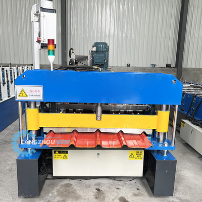 Gi 900mm কার্যকর প্রস্থ ইস্পাত প্রোফাইল ইব্র ছাদ শীট রোল গঠন মেশিন নির্মাণের জন্য