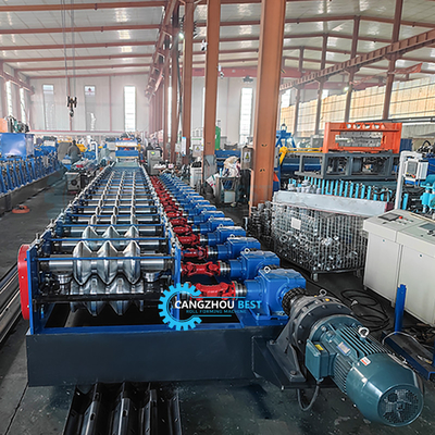 ইস্পাত বেধ 4mm লোহা দ্রুত পরিবর্তন 2&amp;3 তরঙ্গ ক্র্যাশ বাধা রোল গঠন মেশিন