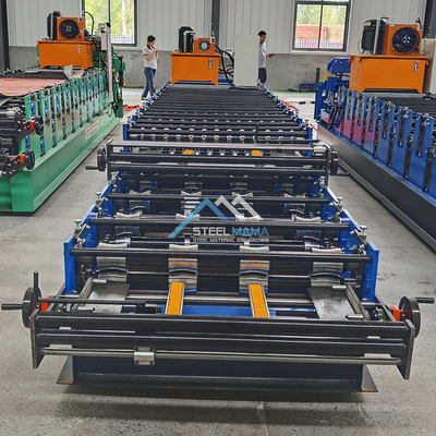হাইড্রোলিক পাওয়ার 5.5kw রঙিন ছাদ ডাবল স্তর আইবিআর করুগেটেড টাইল রোল ফর্মিং মেশিন
