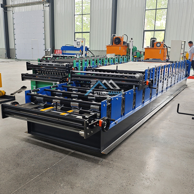 হাইড্রোলিক পাওয়ার 5.5kw রঙিন ছাদ ডাবল স্তর আইবিআর করুগেটেড টাইল রোল ফর্মিং মেশিন