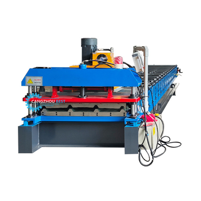 হাইড্রোলিক কাটিয়া 5.5kw গ্যালভানাইজড স্টিল ডাবল স্তর ছাদ প্যানেল প্রোফাইল রোল গঠন মেশিন
