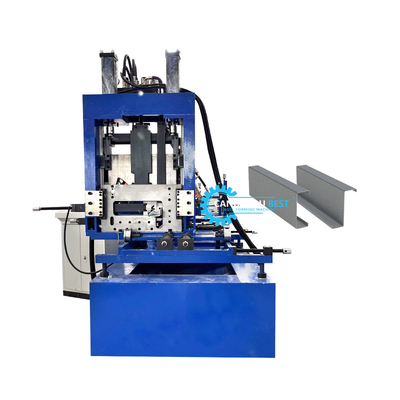 Plc কন্ট্রোল C Z U Purlin রোল গঠন মেশিন হাইড্রোলিক Punching এবং কাটিং