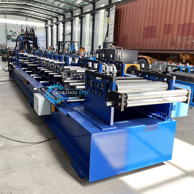 Plc কন্ট্রোল C Z U Purlin রোল গঠন মেশিন হাইড্রোলিক Punching এবং কাটিং