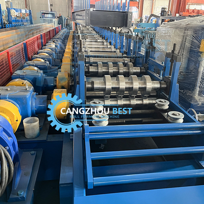 Plc কন্ট্রোল ফুল অটো সি জেড ইন্টারচেঞ্জ রোল ফর্মিং মেশিন গিয়ার বক্স ট্রান্সমিশন