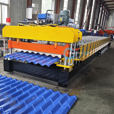 মেটাল ছাদ টাইল গ্লাসড শীট রোল ফর্মিং মেশিন 8.5kw