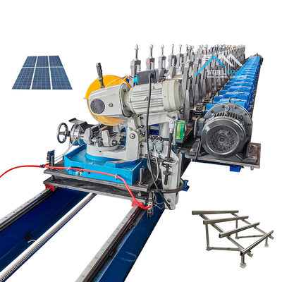 উড়ন্ত কাটিয়া হাইড্রোলিক Punching গর্ত উচ্চ গতি Unistruct সি চ্যানেল রোল গঠনের মেশিন