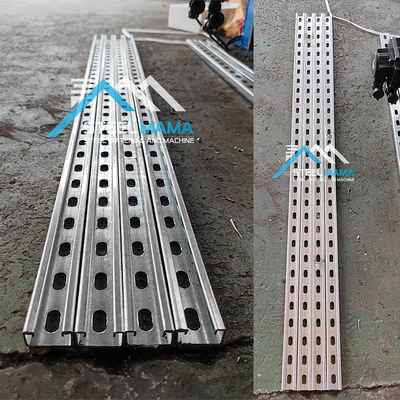 উড়ন্ত কাটিয়া হাইড্রোলিক Punching গর্ত উচ্চ গতি Unistruct সি চ্যানেল রোল গঠনের মেশিন