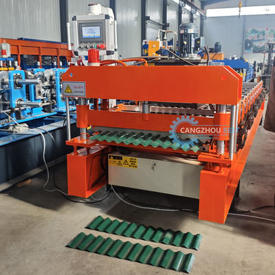 রঙিন ইস্পাত corrugated প্রোফাইল একক স্তর রোল গঠনের মেশিন