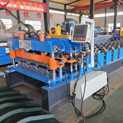 Hydraulic Cutting Tr4 Roofing Sheet Roll Forming Machine for Sales with Crimping Together