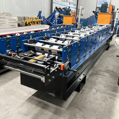 উচ্চ গ্রেডের 45# স্টিল এবং 15 টি গঠন ধাপ সহ হাইড্রোলিক প্রেস করা রিজ ক্যাপ রোল তৈরির মেশিন