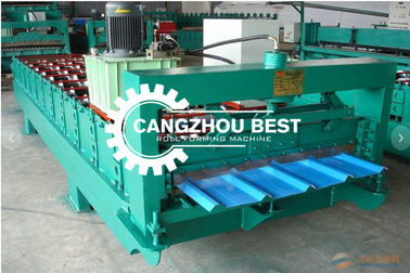 রঙিন ইস্পাত প্রোফাইল corrugated লোহা ছাদ শীট তৈরীর রোল গঠনের মেশিন