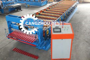 রঙিন ইস্পাত প্রোফাইল corrugated লোহা ছাদ শীট তৈরীর রোল গঠনের মেশিন