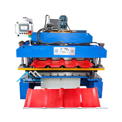 পিএলসি নিয়ন্ত্রিত ডাবল প্রোফাইল ছাদ শীট রোল ফর্মিং মেশিন উৎপাদন জন্য