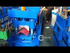 0.4 মিমি রঙের ইস্পাত টাইল ছাদের রিজ ক্যাপ রোল তৈরির মেশিন সিই